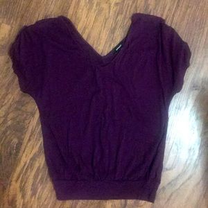 Express Purple V-blouse